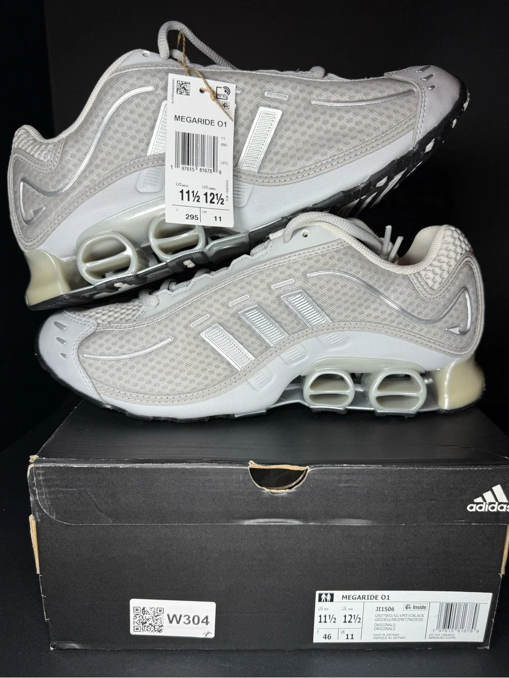 Adidas Men’s Megaride 01 Running Shoes - Gray size 11.5M